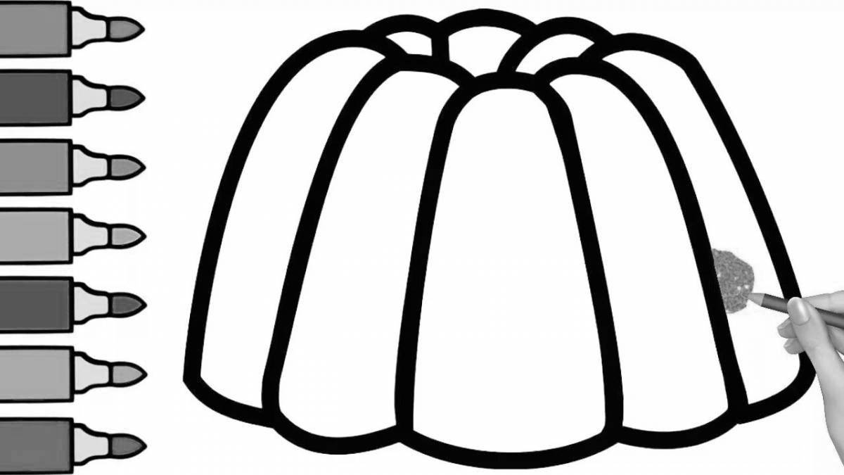 Playful jelly coloring page