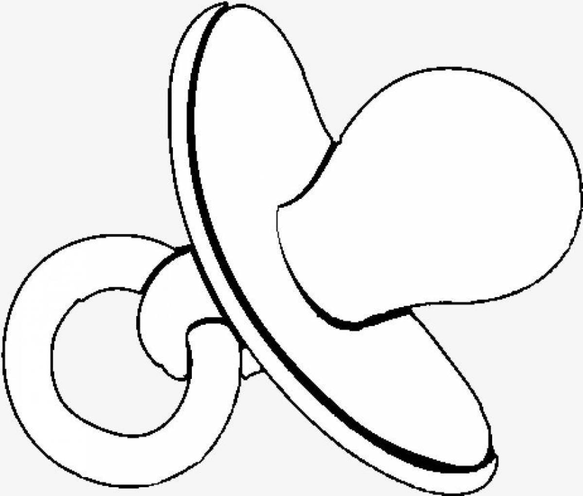 Luminous pacifier coloring page