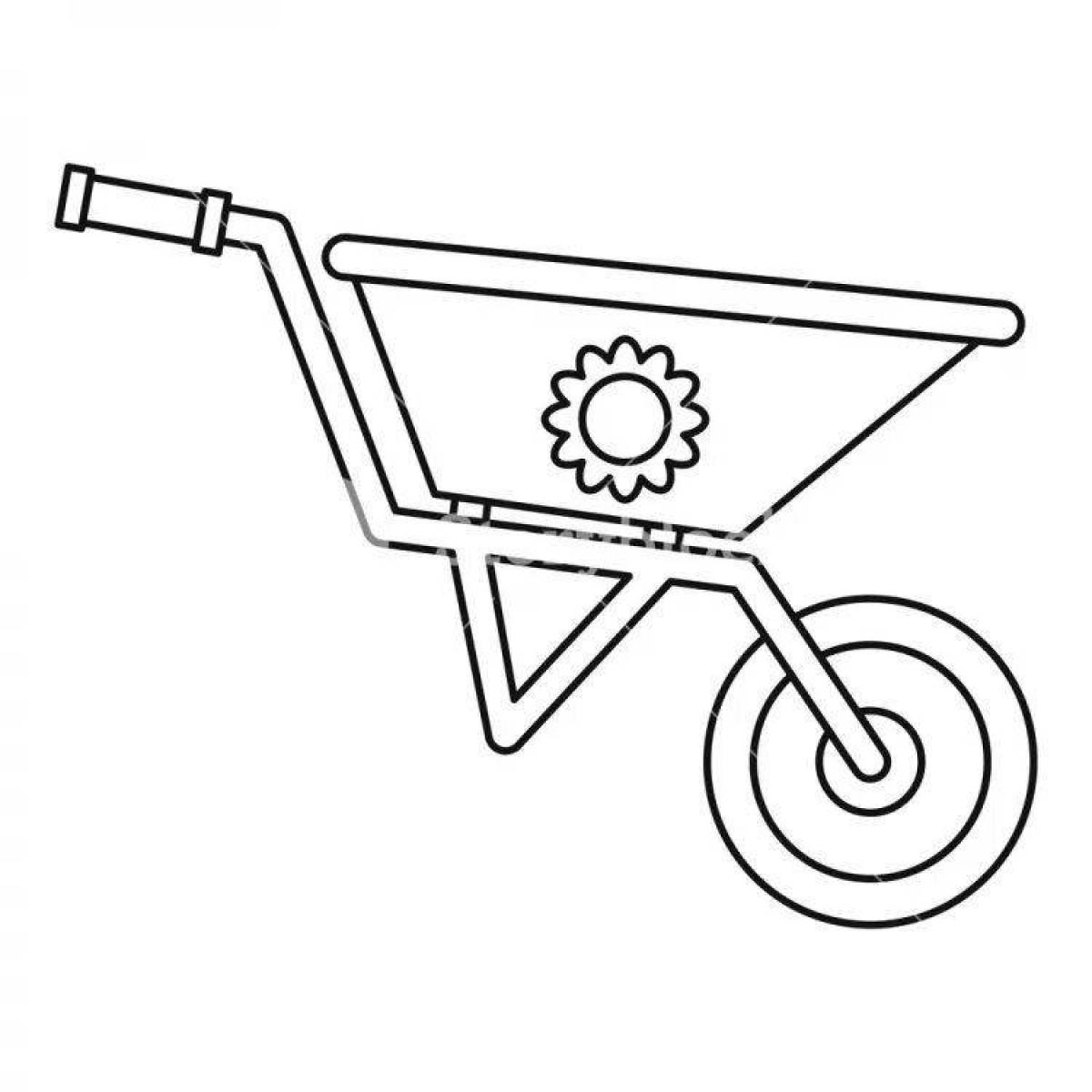 Playful cart coloring page