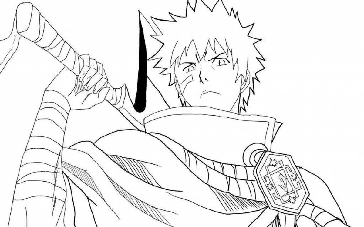 Rampant bleach coloring page