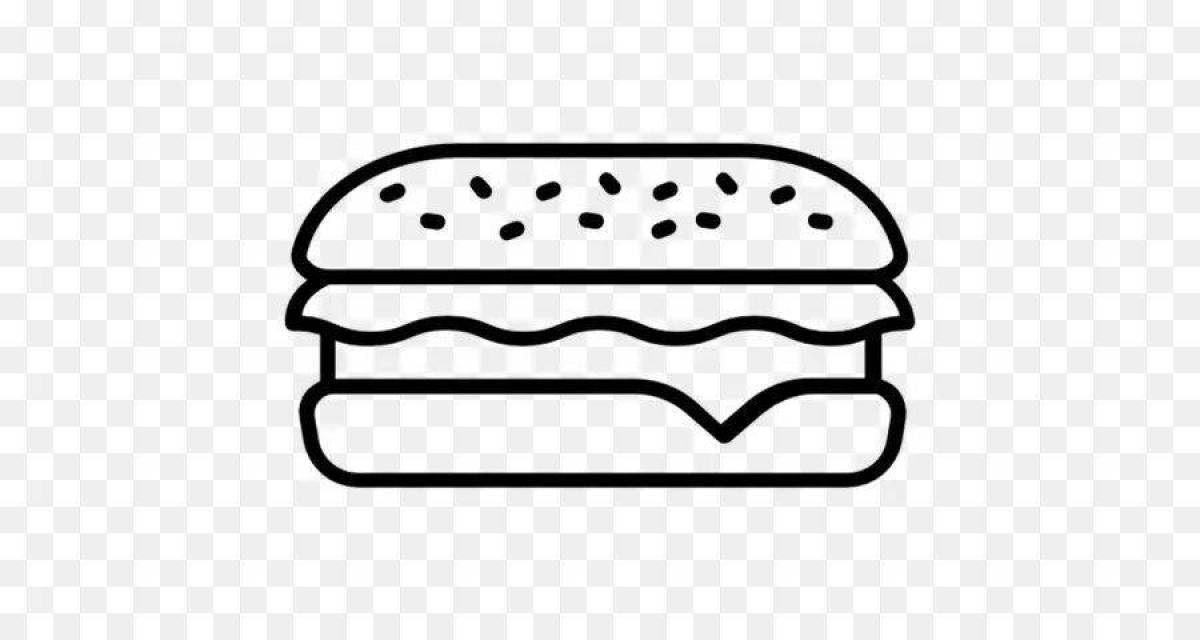 Helpful sandwich coloring page