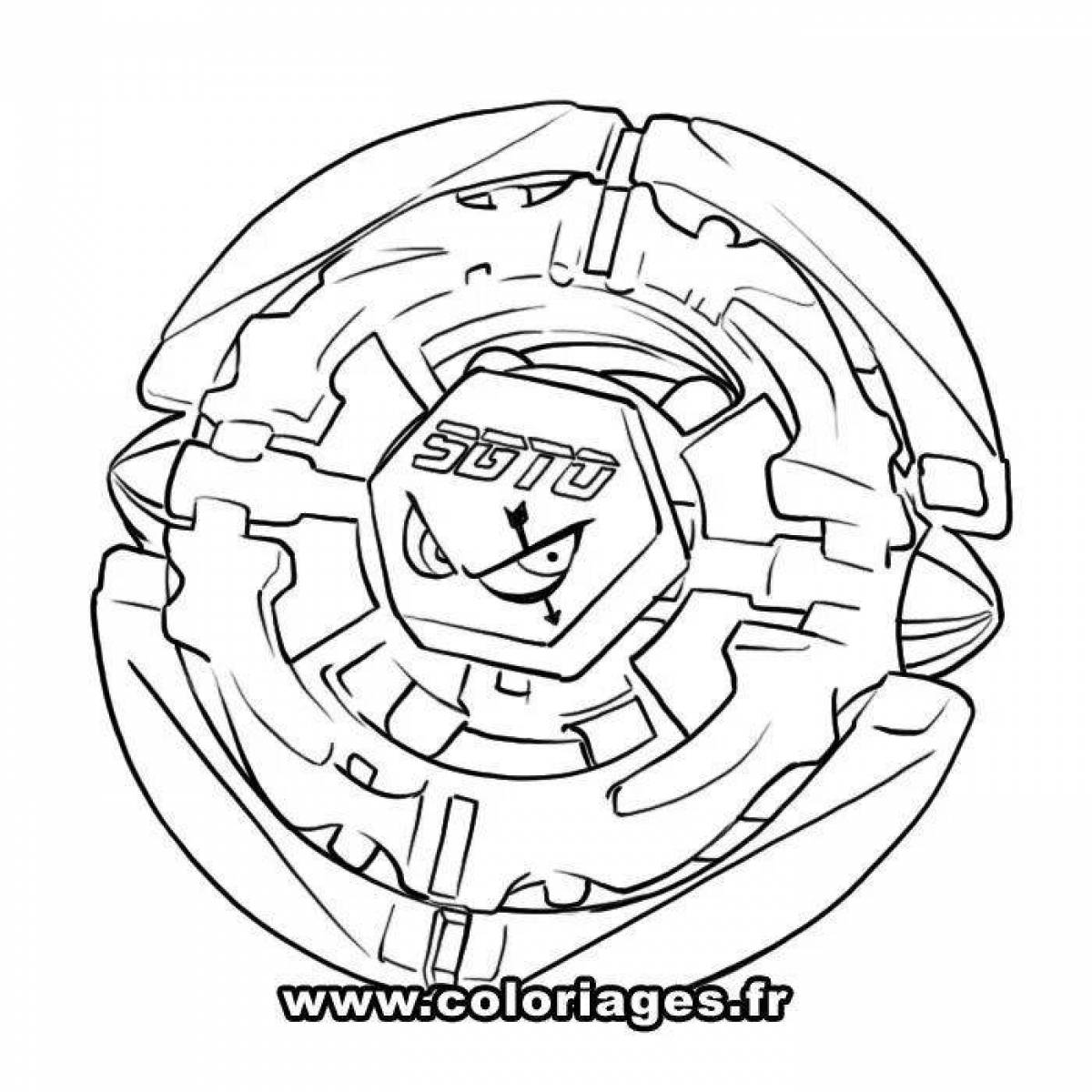Tempting spinning top coloring page