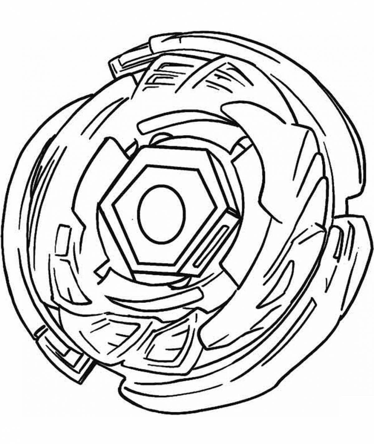 Coloring page hypnotic spinning top