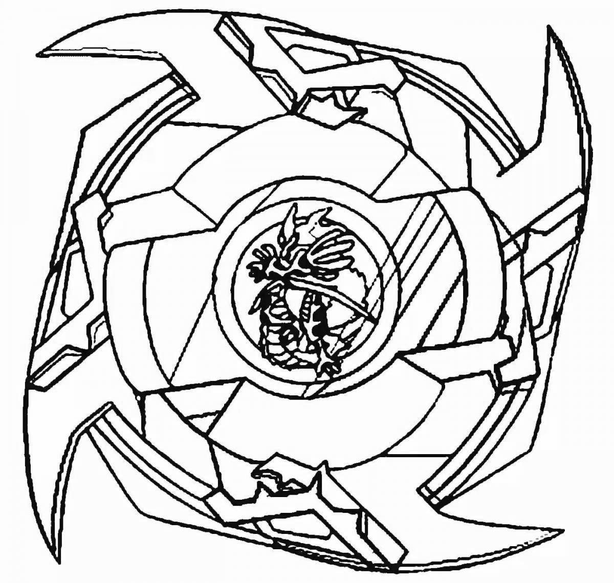 Coloring page bewitching spinning top