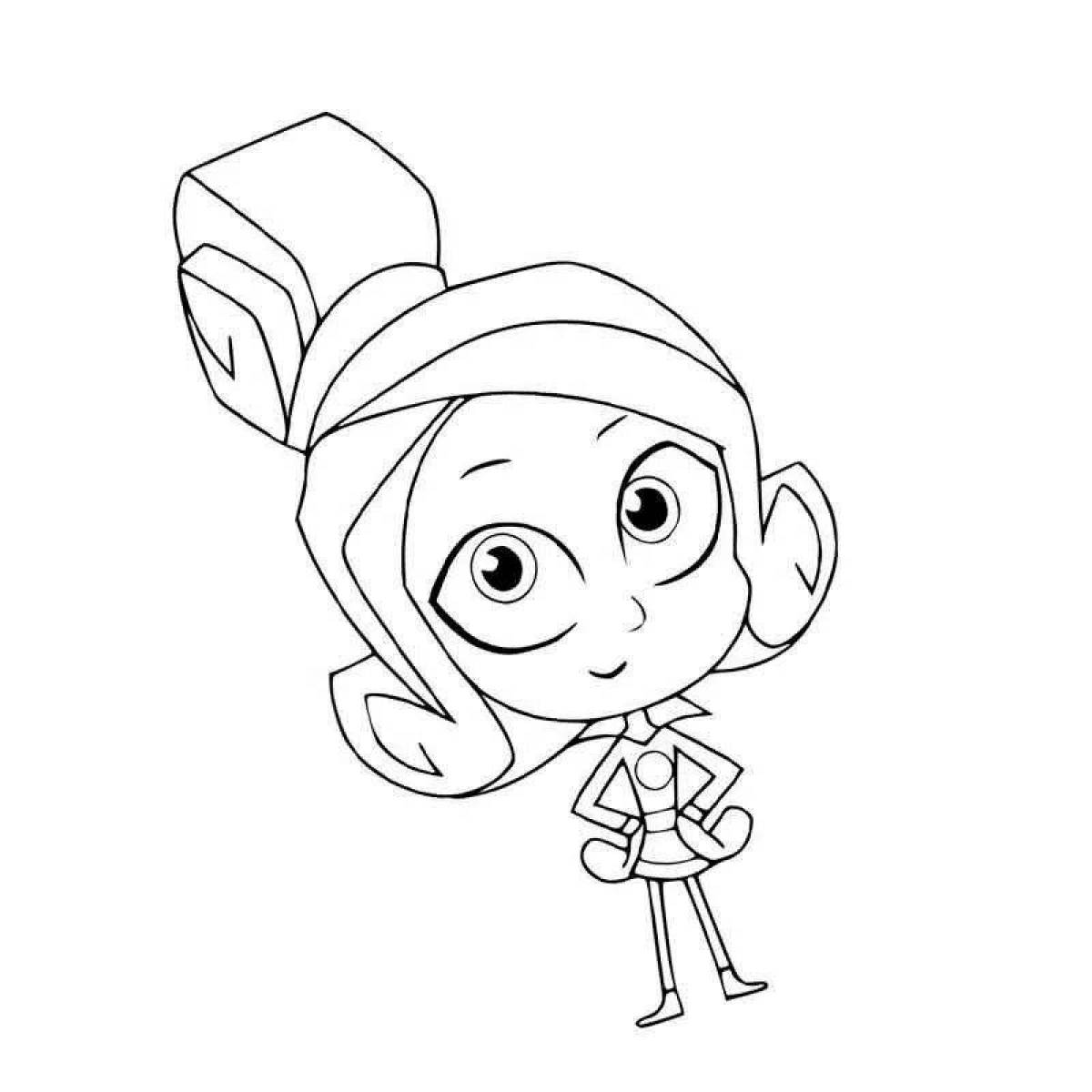 Holiday reel coloring page