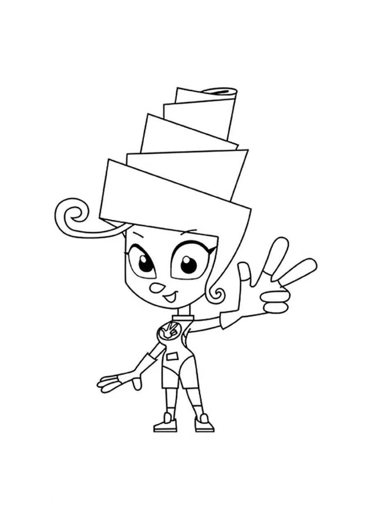 Animated reel coloring page