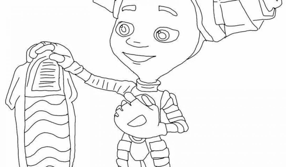 Glitter reel coloring page