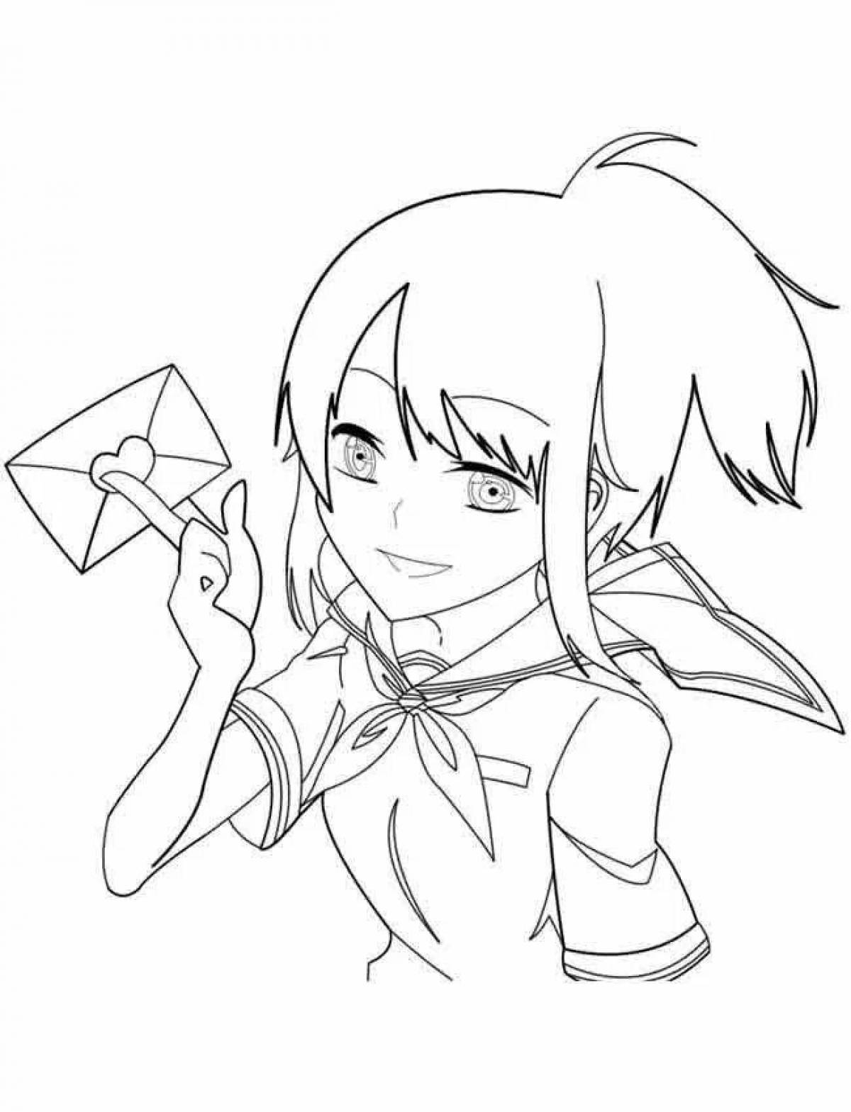 Yandere simulator coloring pages