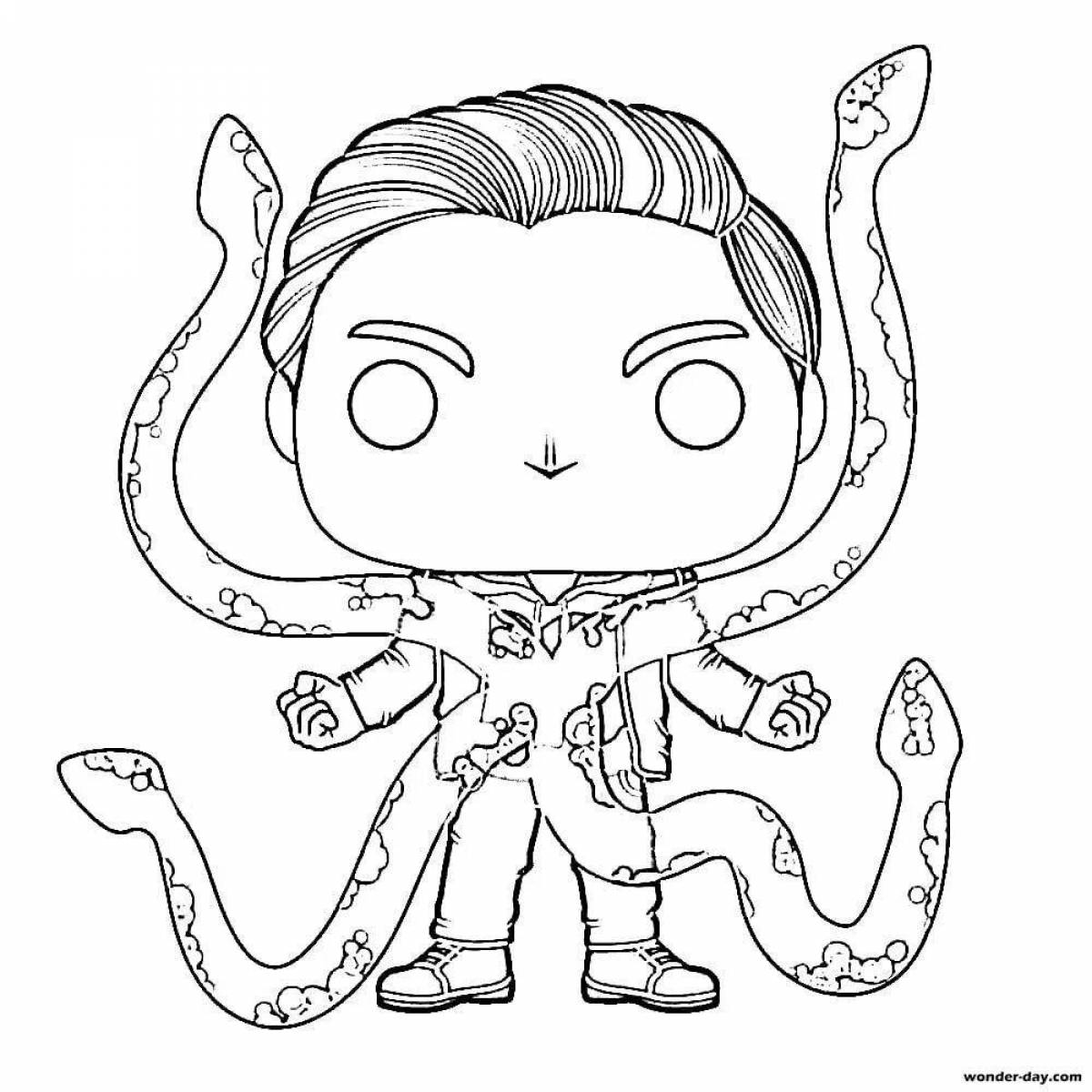 Playful funko pop coloring page