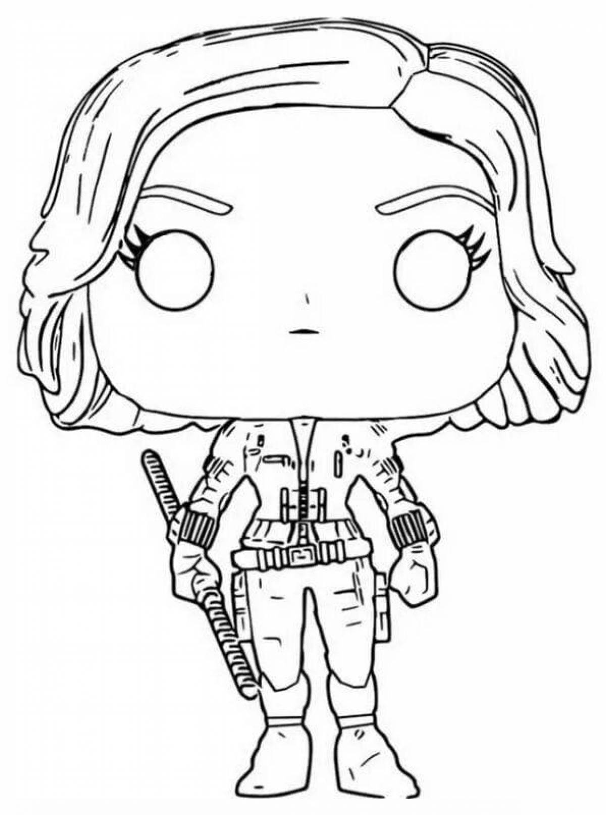 Amazing funko pop coloring page
