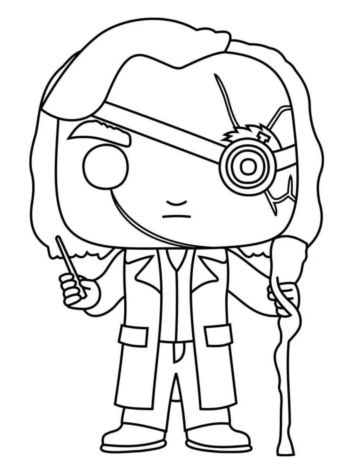 Color madness funko pop coloring page