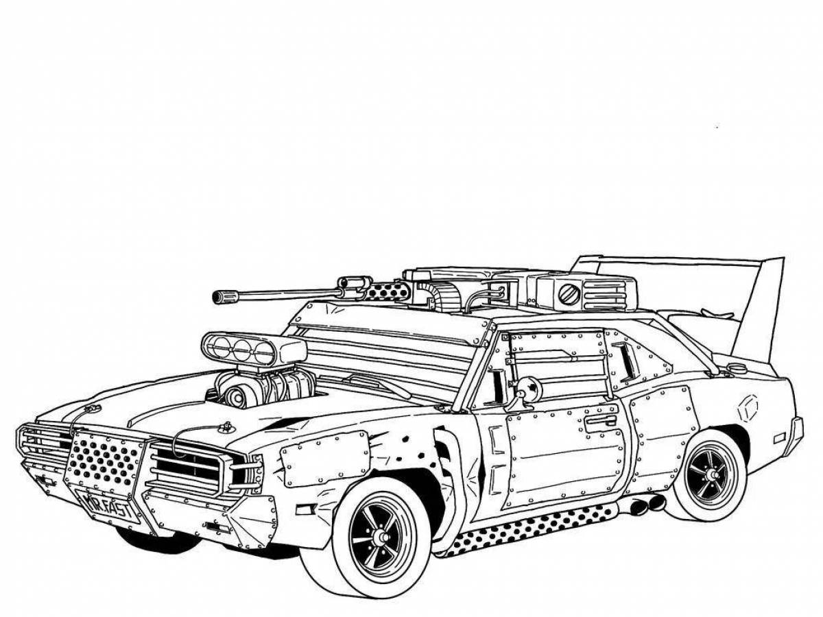 Coloring page charming dodge charger