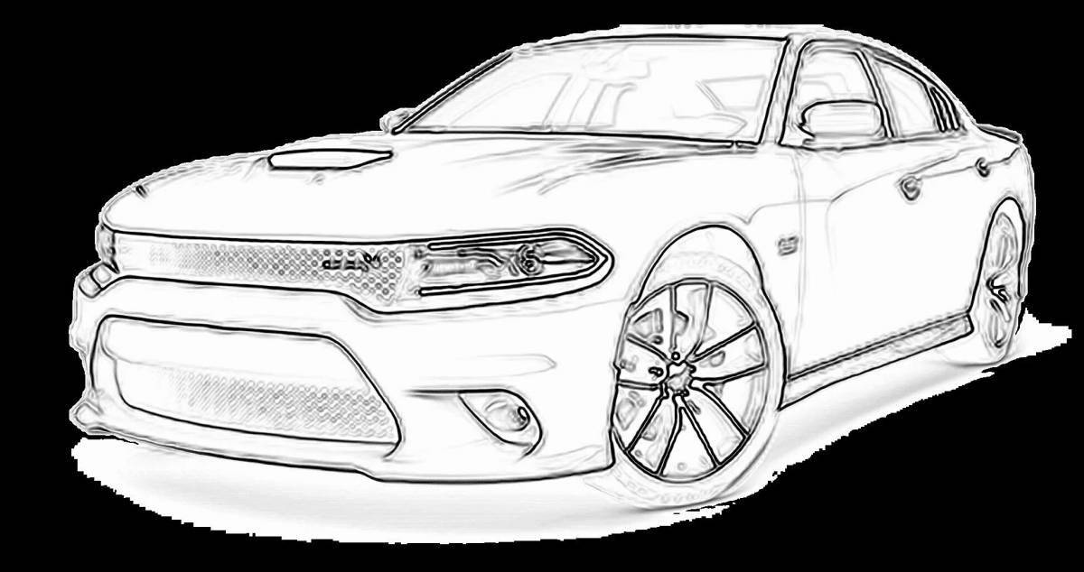 Dodge charger live coloring page