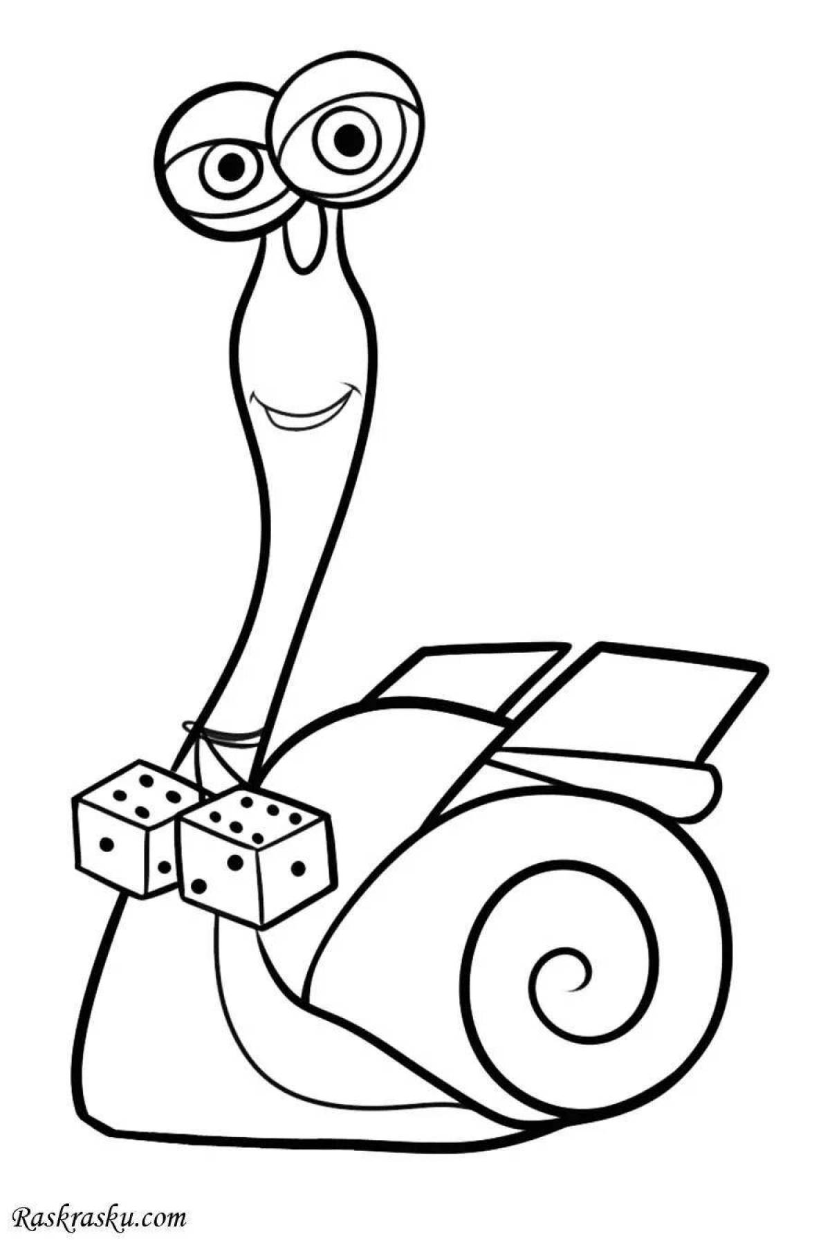 Bright turbo snail coloring book