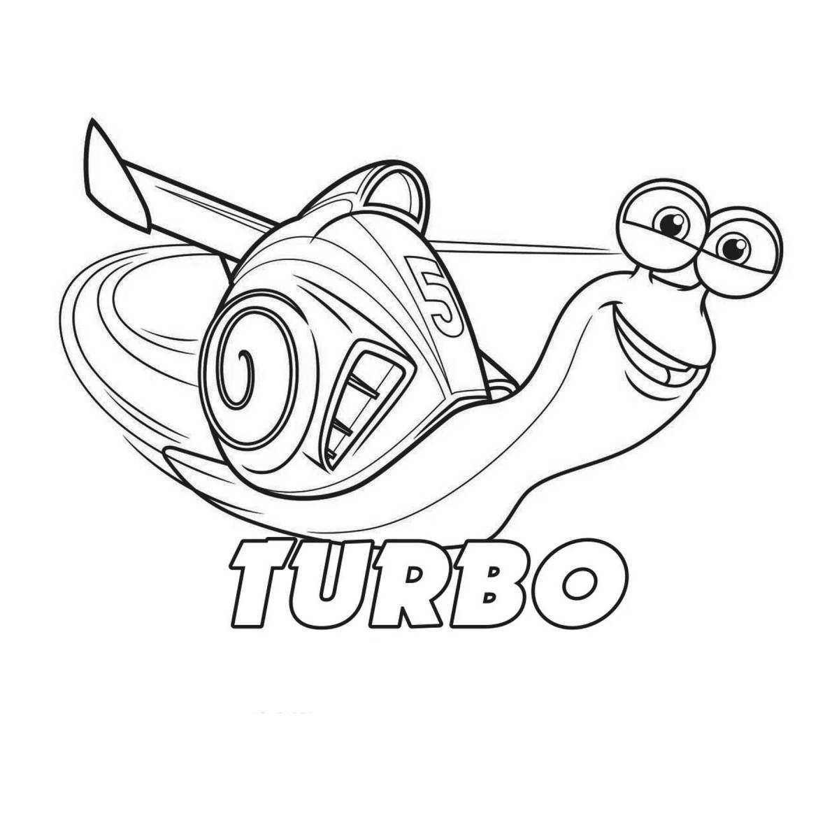 Coloring funny turbo snail
