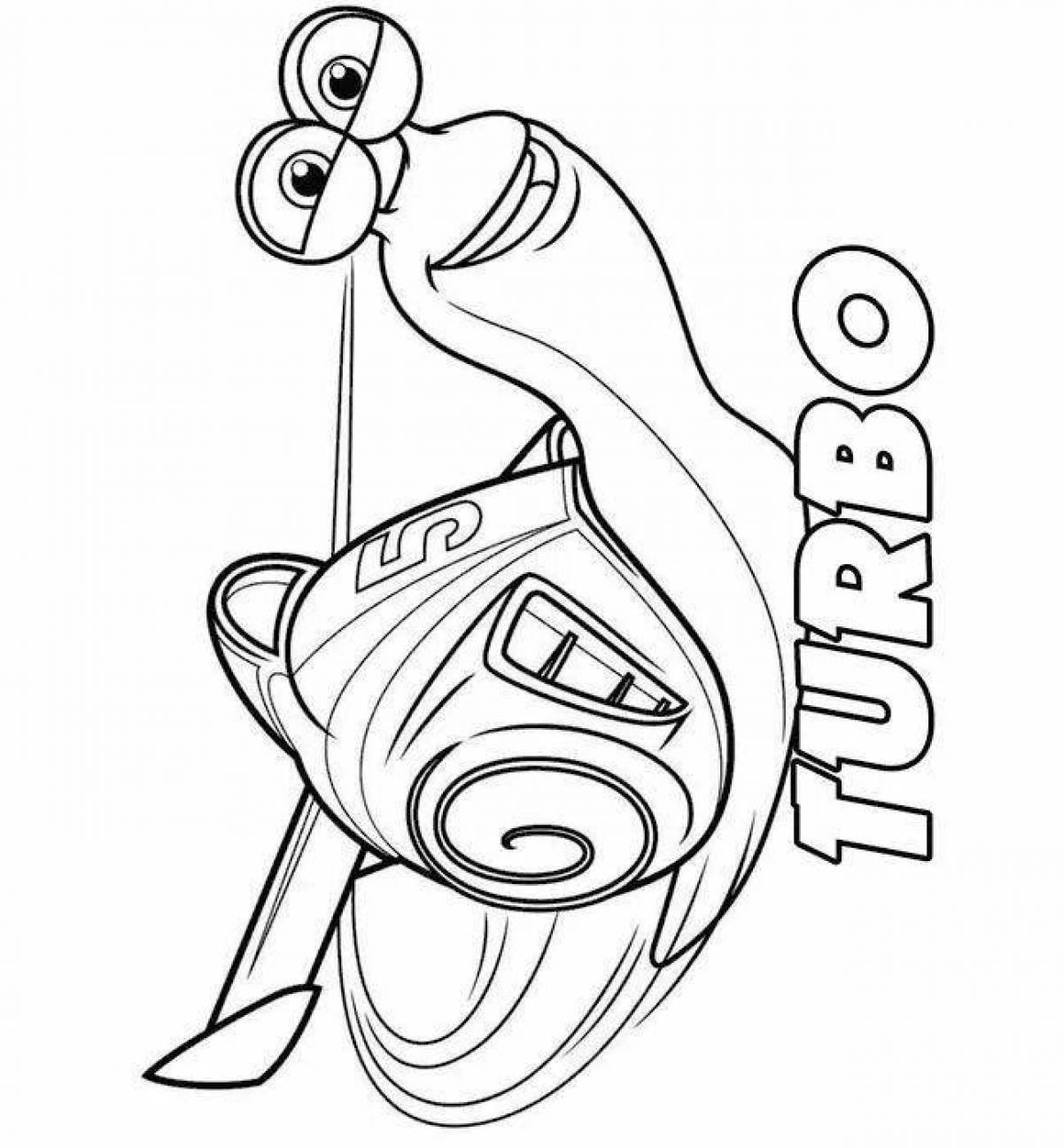 Увлекательная раскраска turbo snail