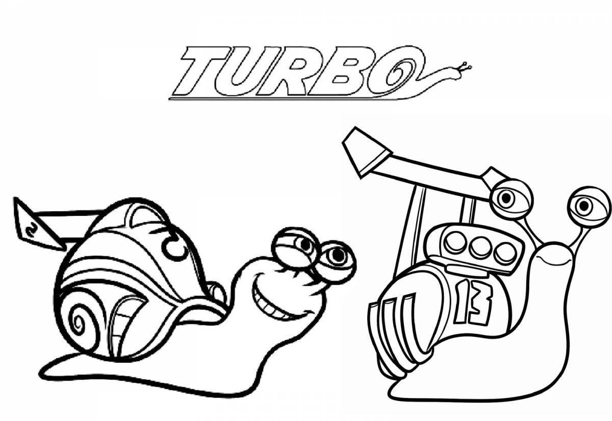 Coloring eccentric turbo snail
