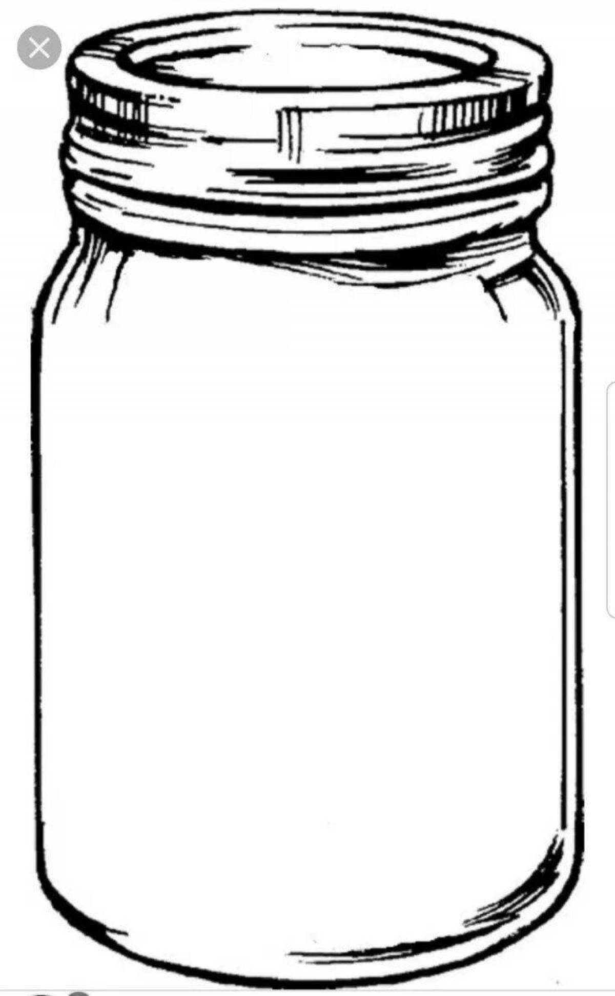 Bright jar is empty