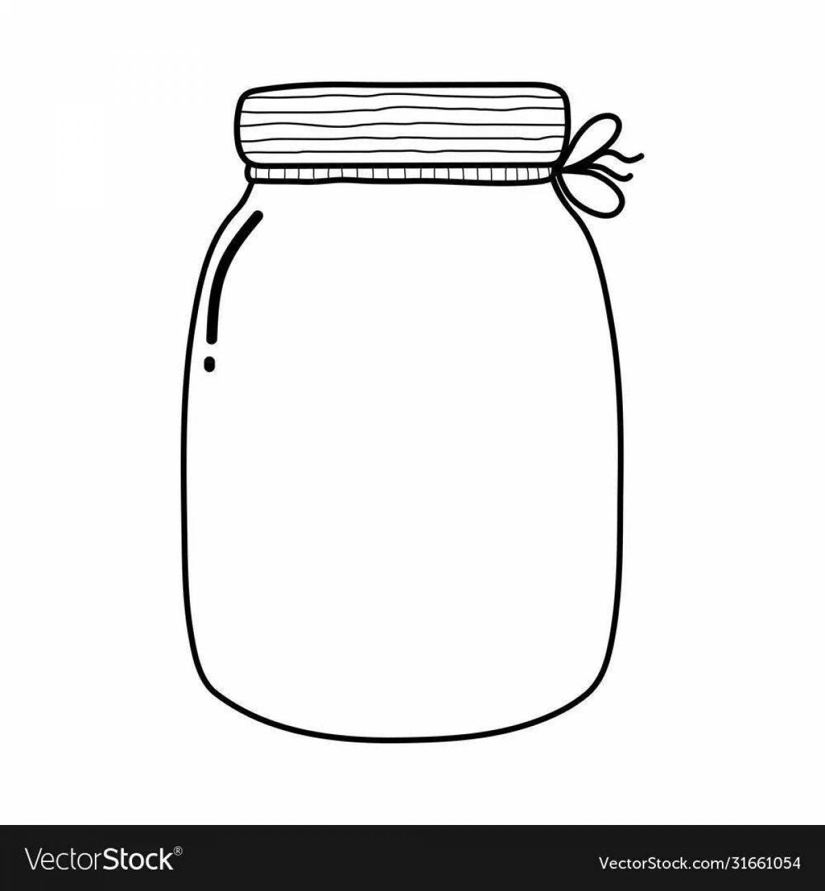 Colorful and empty jar design