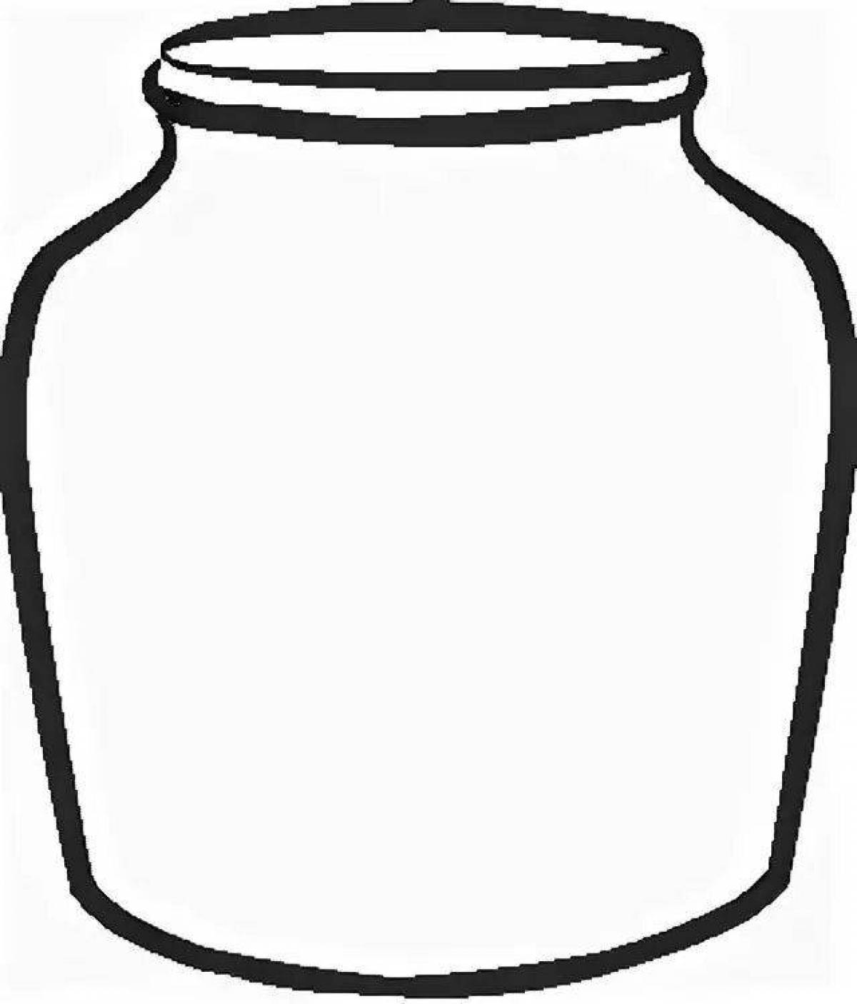 Colorful and blank jar drawing