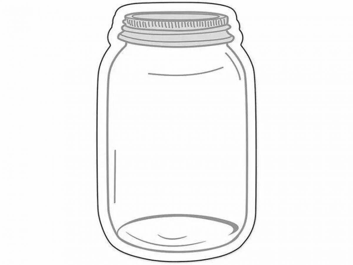 Empty jar with highlights