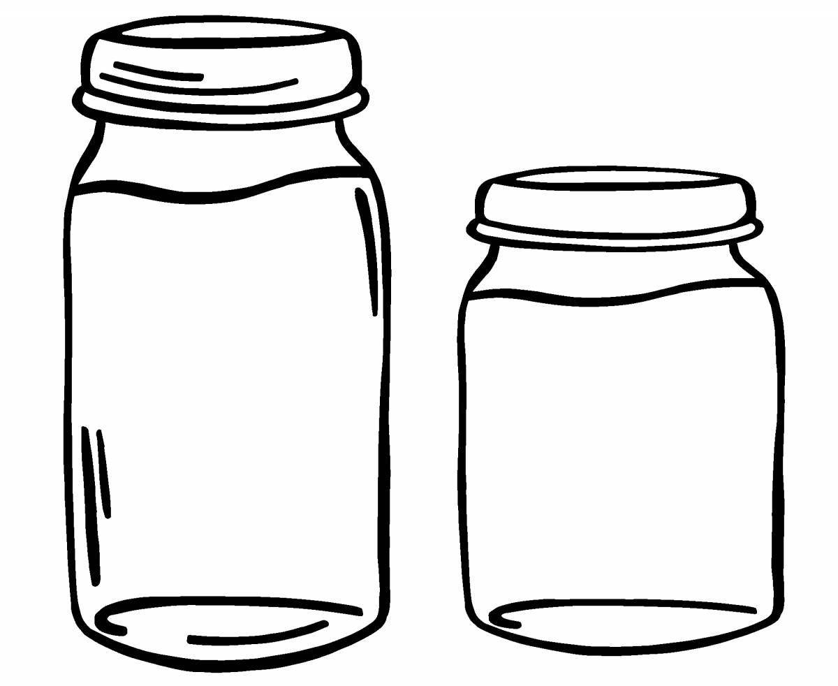 Colorful and empty jar photo