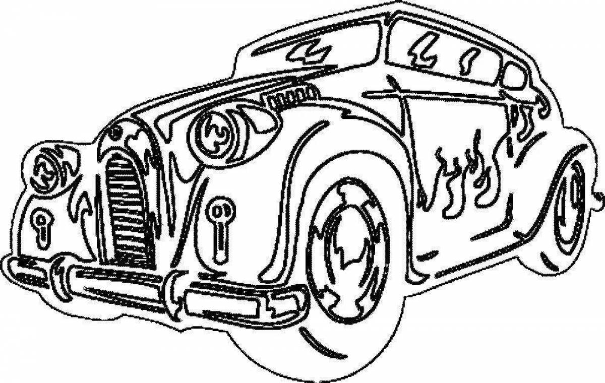 Fun coloring pages of broken cars