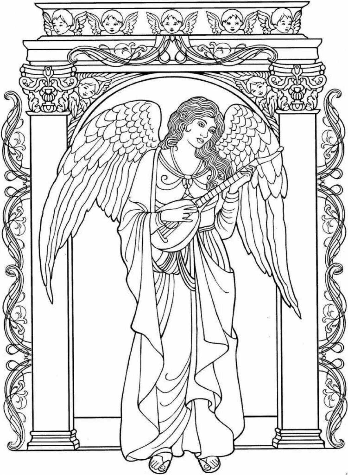 Coloring divine guardian angel