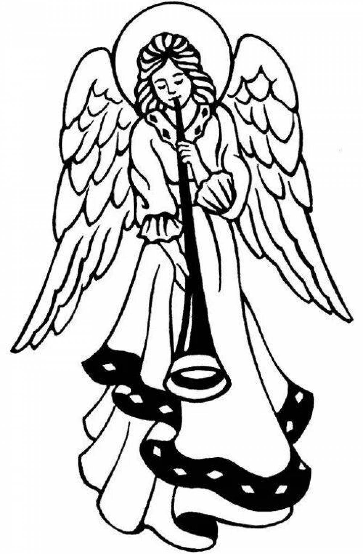 Exquisite guardian angel coloring book