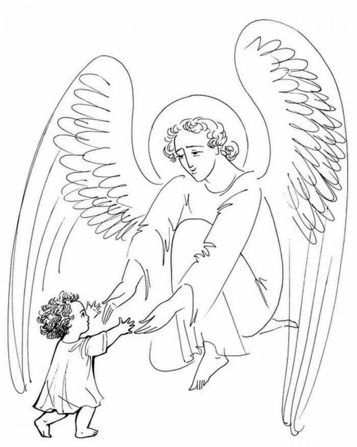 Раскраска Ангел-хранитель