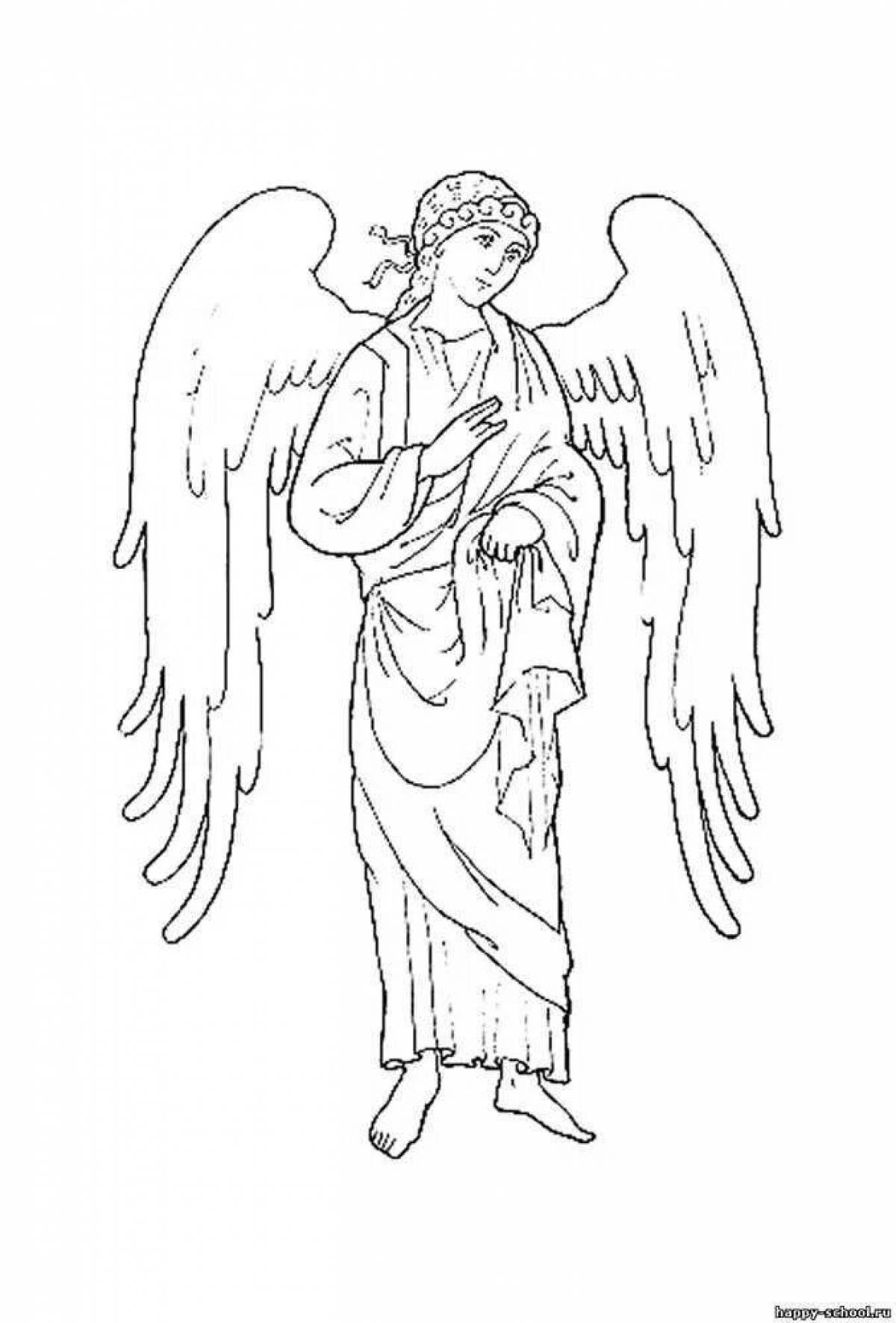 Раскраска ангел ангел хранитель. Ангел хранитель