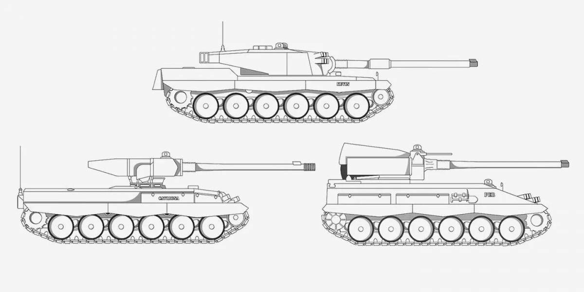 Armata shock tank coloring page