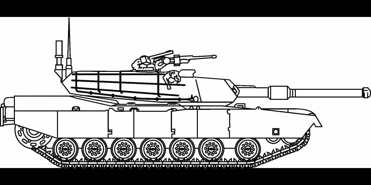 Раскраска великолепный танк армата