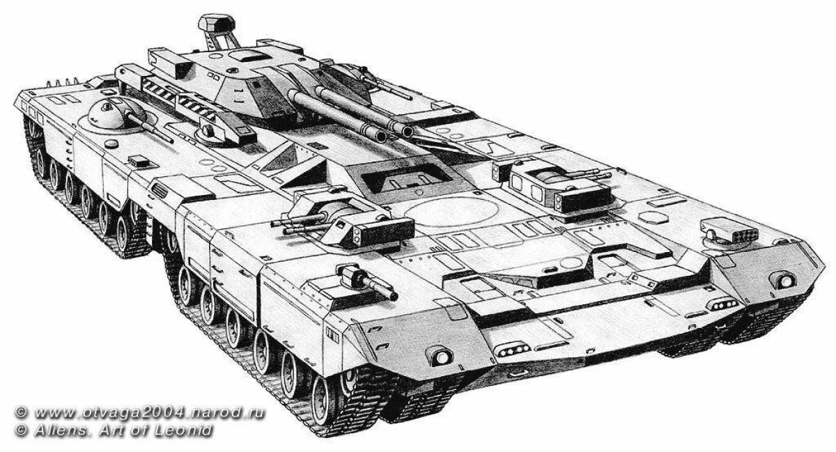 Superior armata tank coloring page