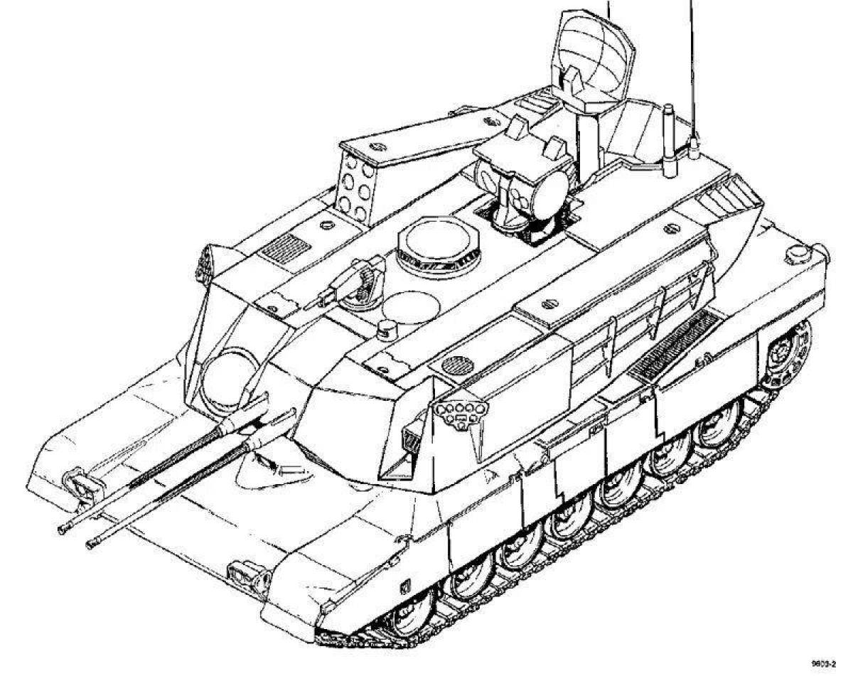 Раскраска завораживающий танк армата