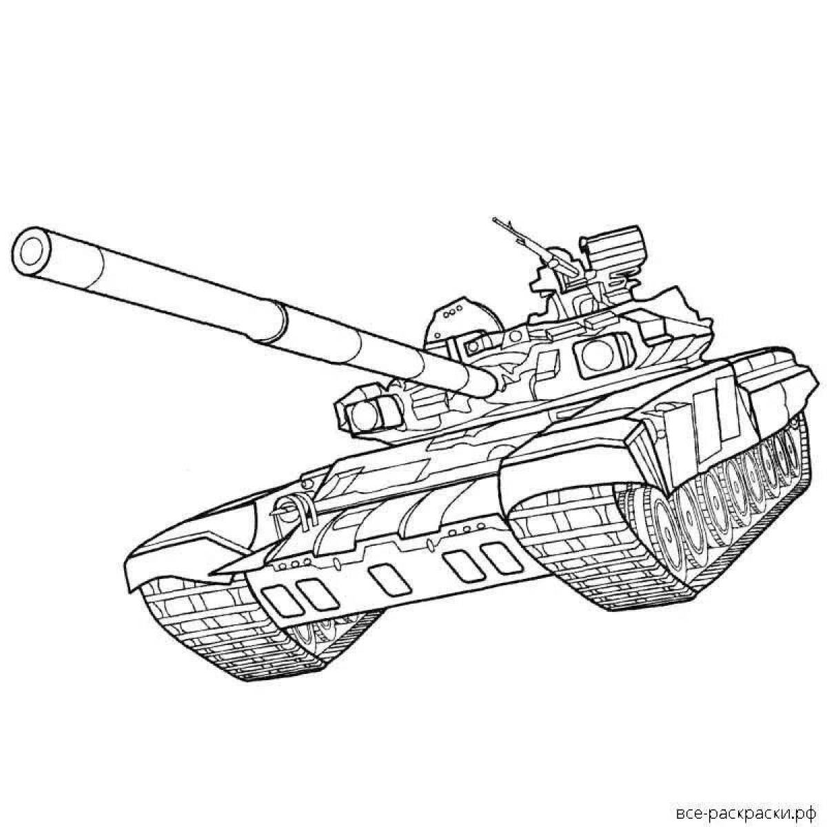 Coloring page for spectacular armata tank