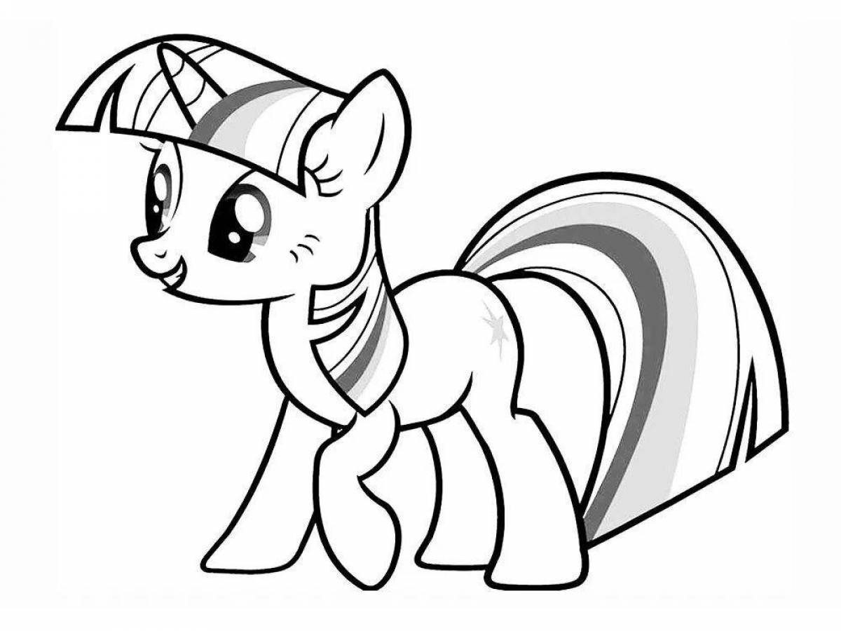 Adorable Twilight Sparkle Coloring Page