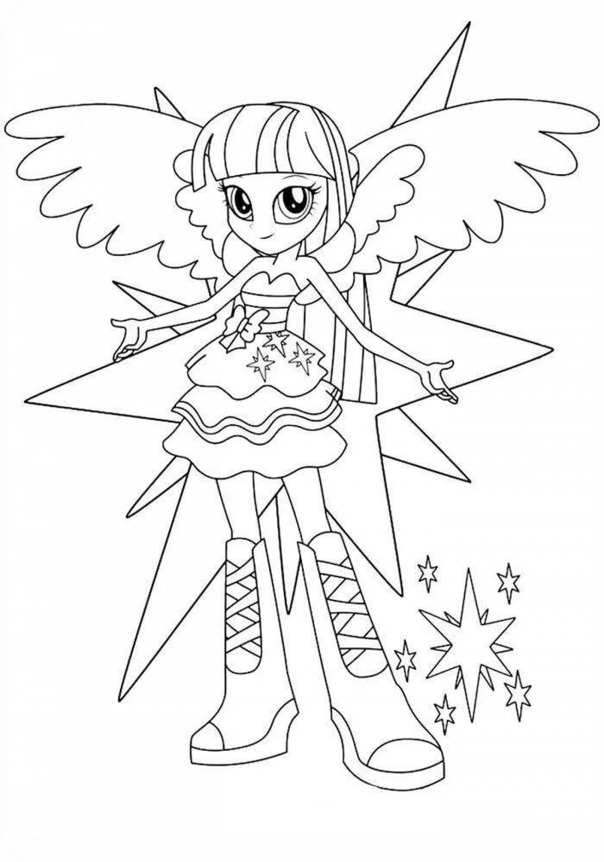Glittering Twilight Sparkle Coloring Page