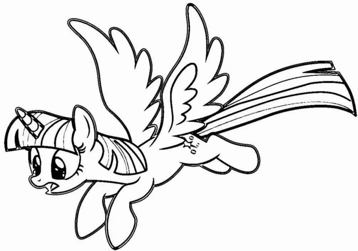 Colorful twilight sparkle coloring page