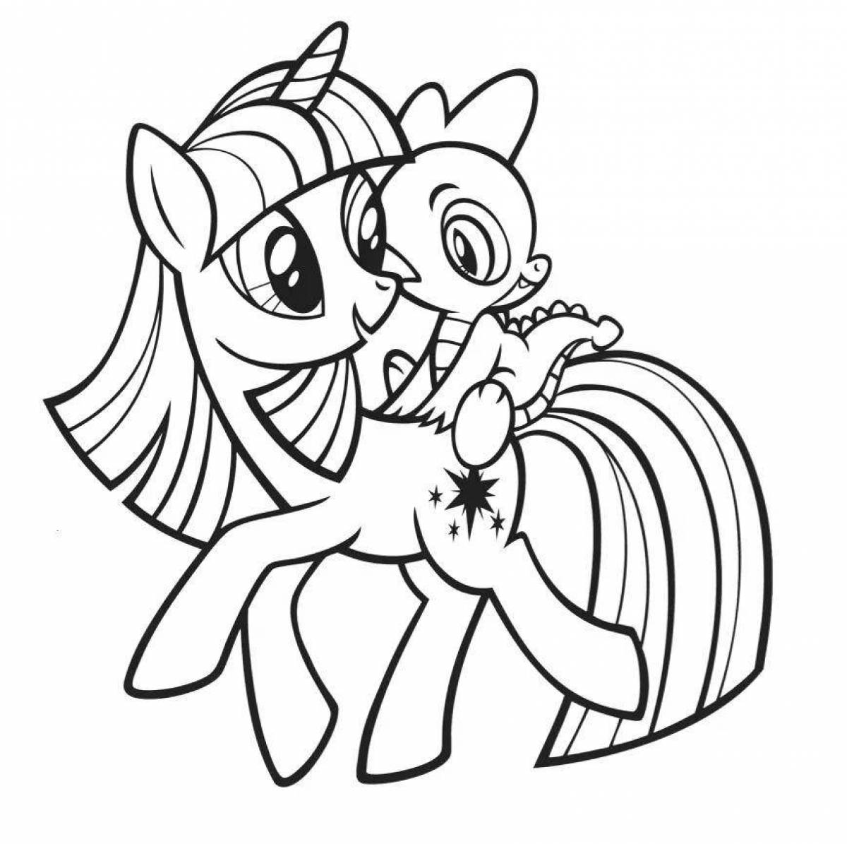 Serene twilight sparkle coloring page