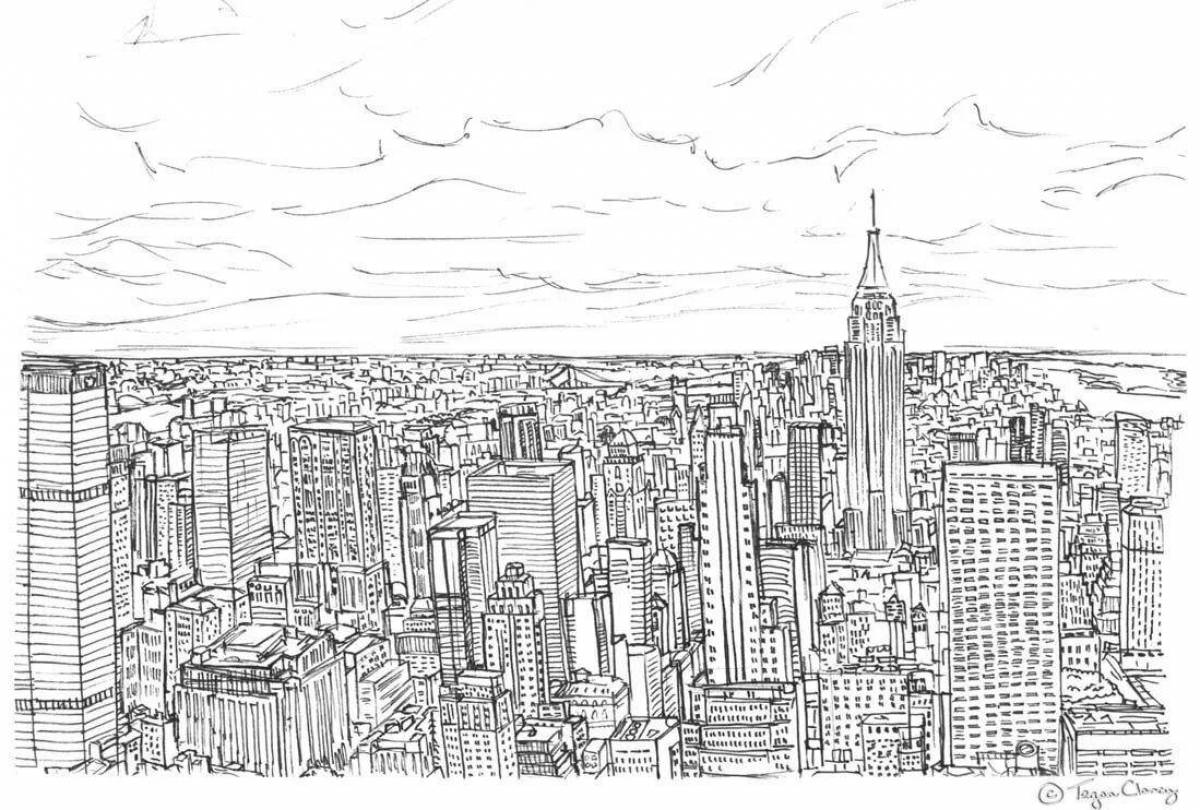 New york amazing coloring book