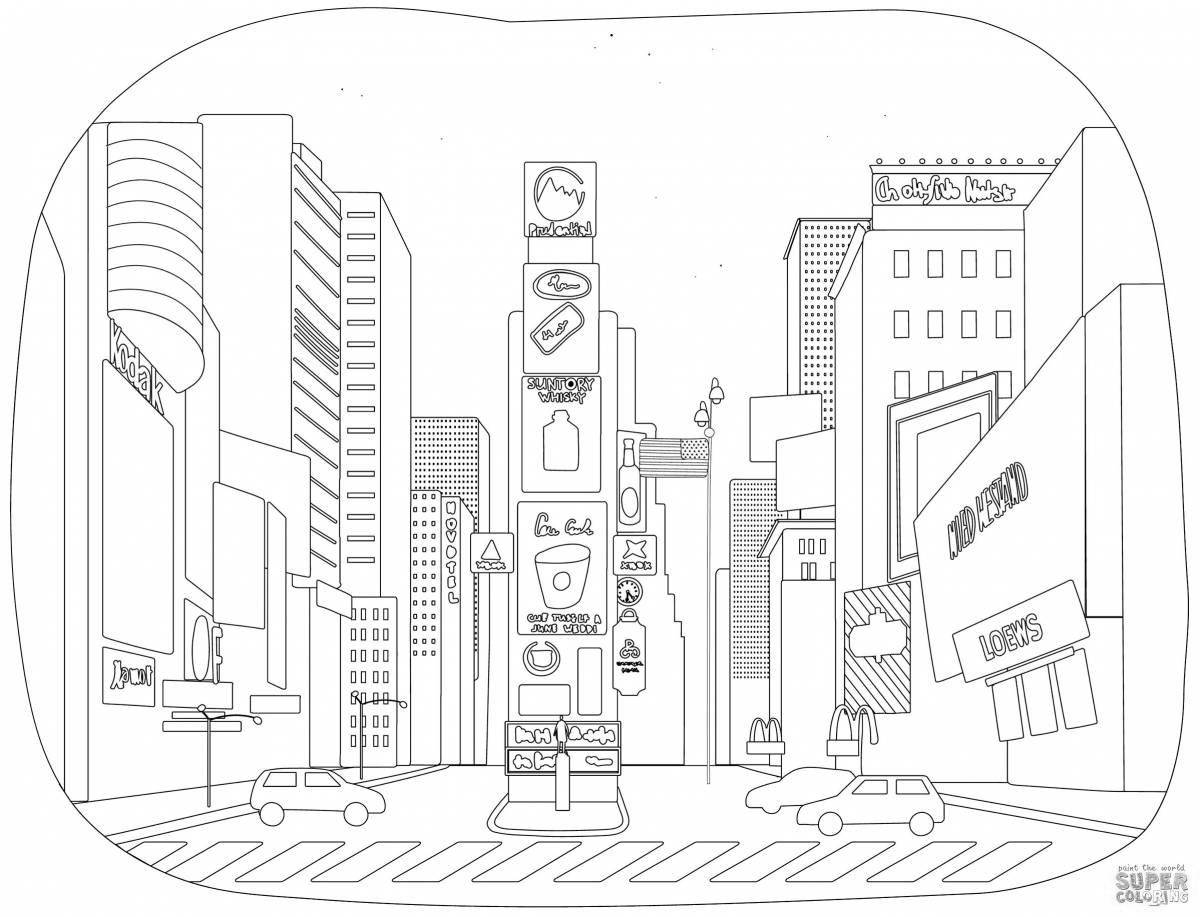 Intriguing new york coloring book