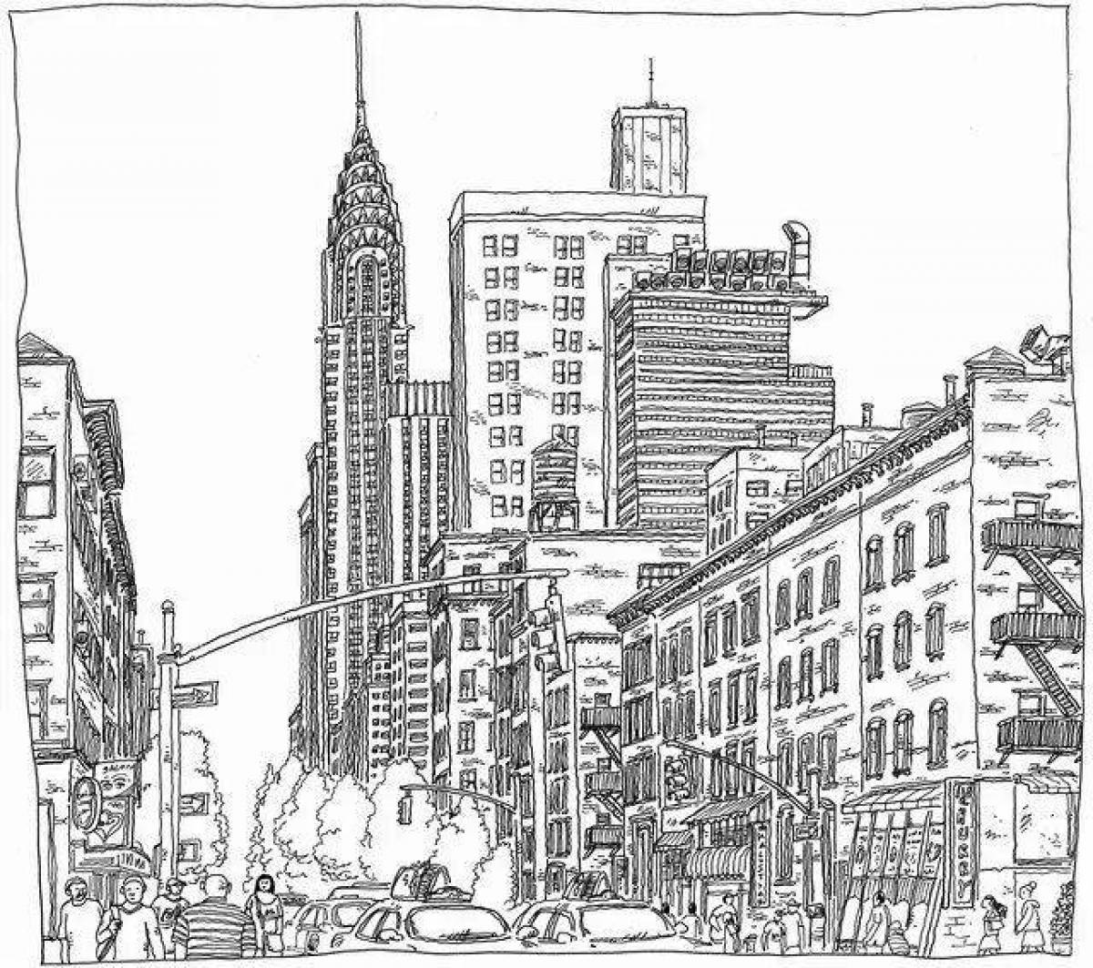 New york inviting coloring book