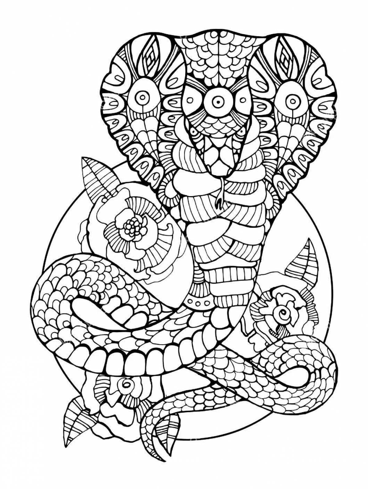 Fun coloring snake antistress
