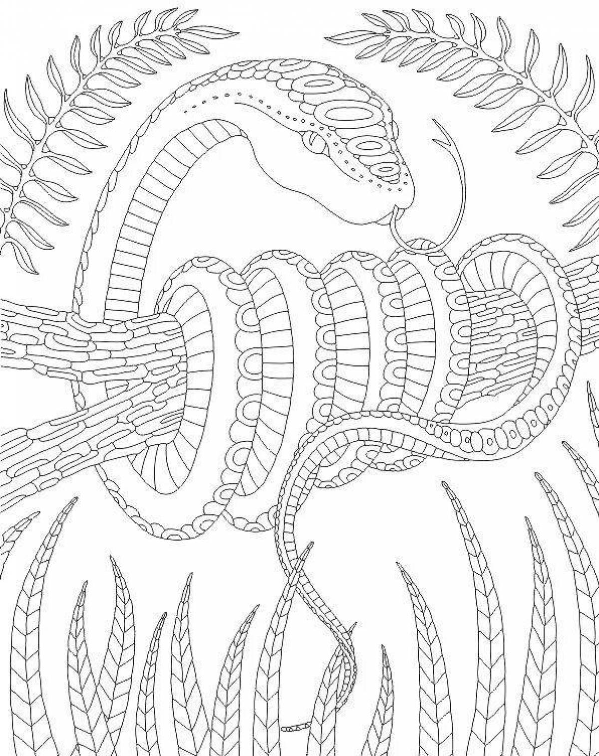 Причудливая раскраска змея антистресс