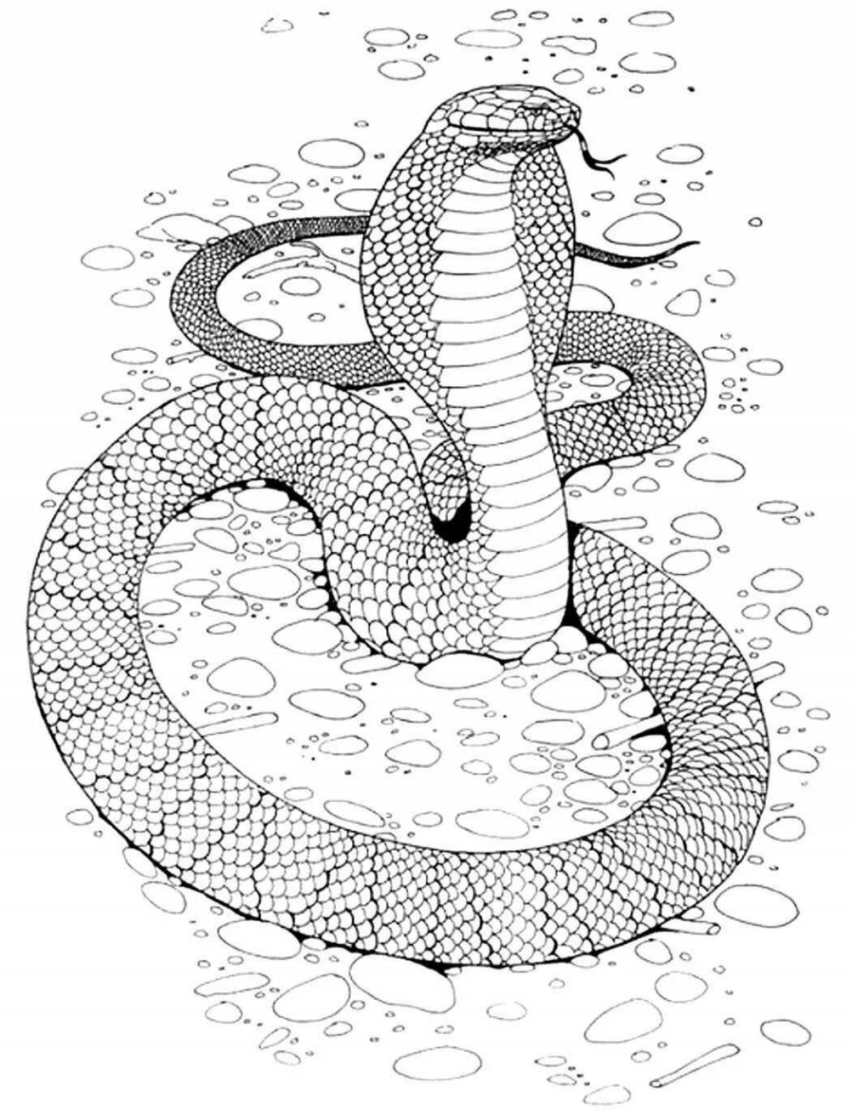 Serene раскраска змея антистресс