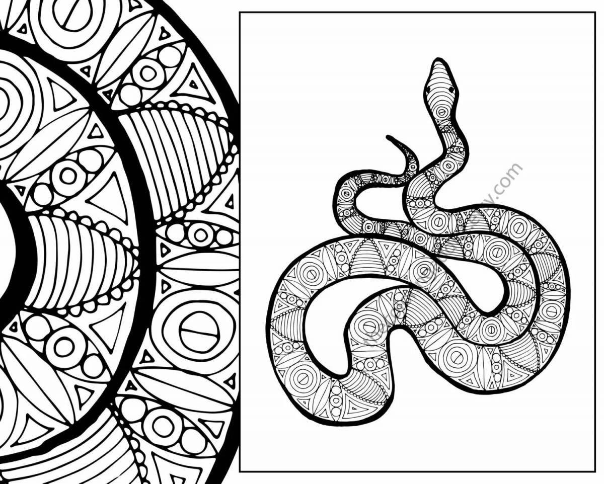 Peace coloring snake antistress