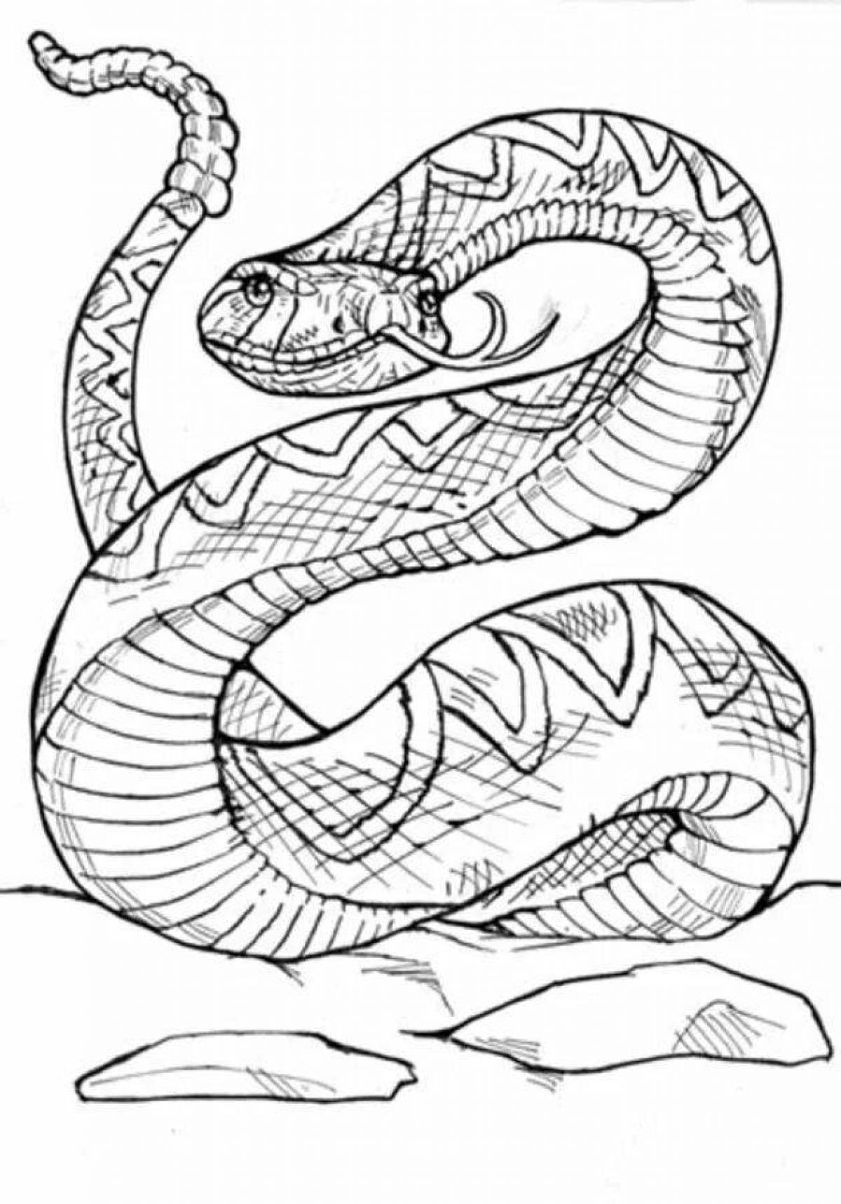 Стимулирующая раскраска змея антистресс