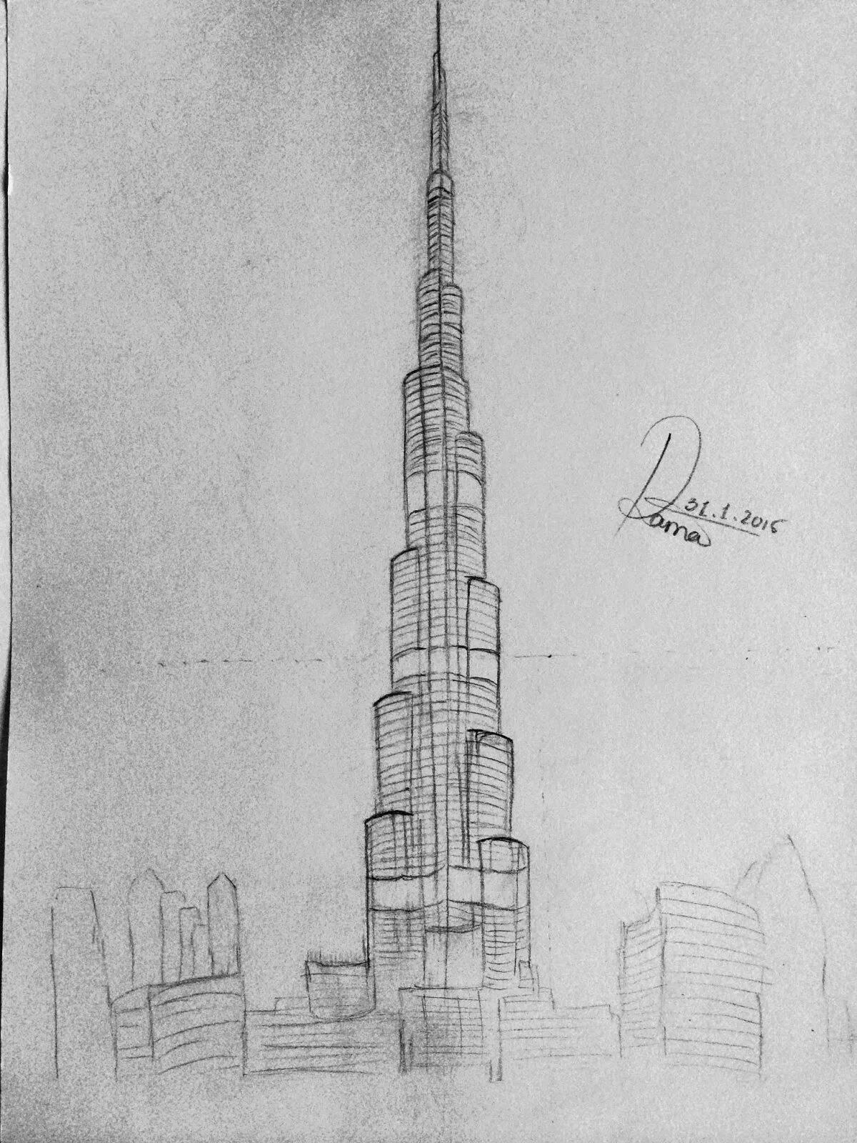 Burj khalifa majestic coloring book