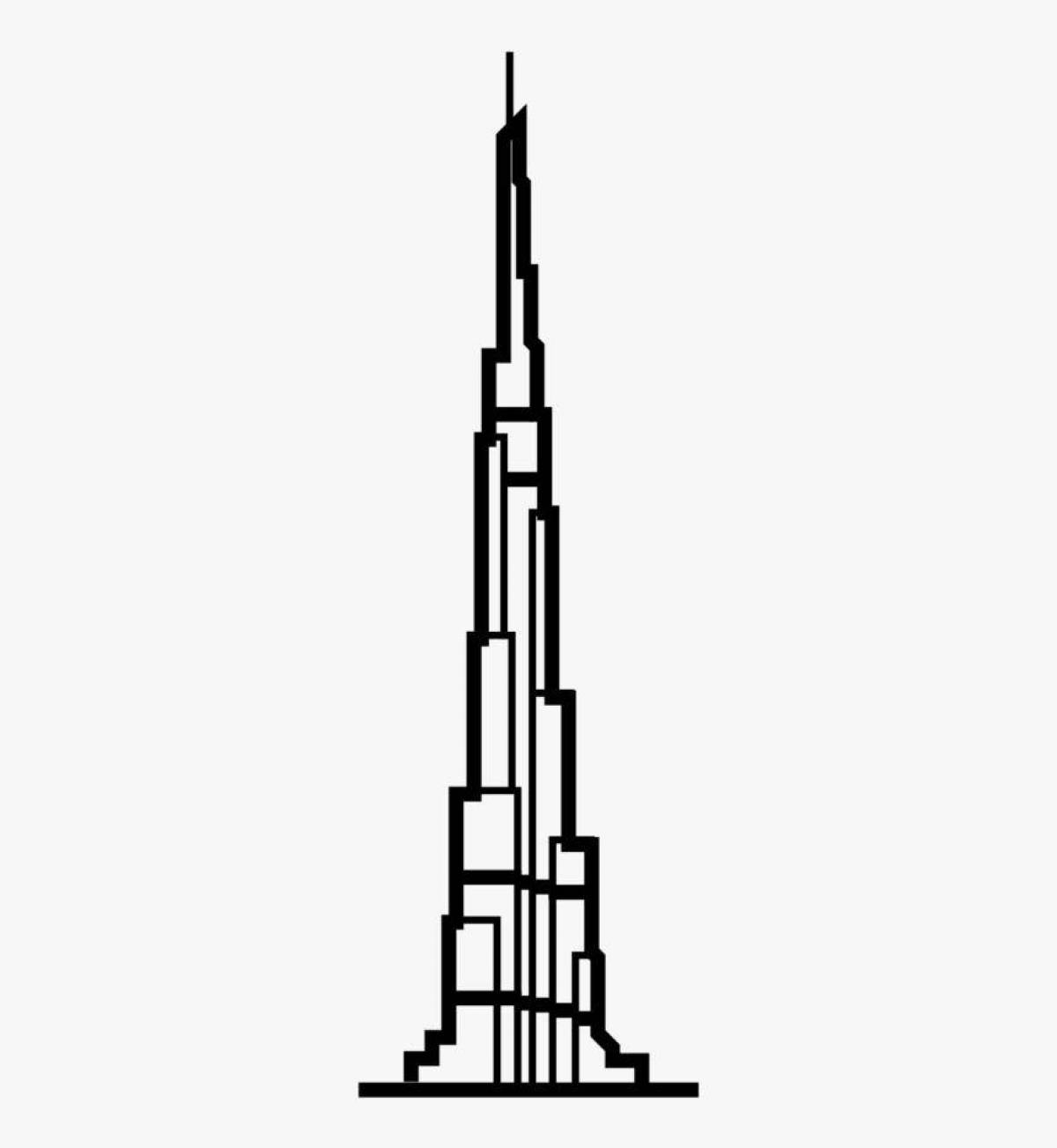 Impressive Burj Khalifa coloring book